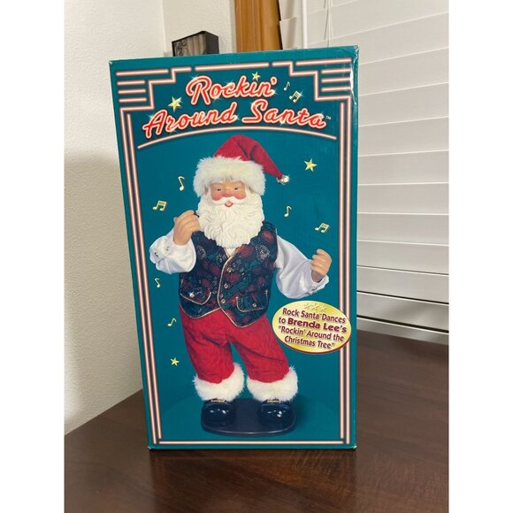 Vintage Rockin' Around Santa Animated Figure 18" Works Great! - Picture 3 of 11